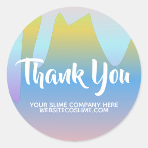 Ombre Slime  Business Company Branding  Classic Round Sticker