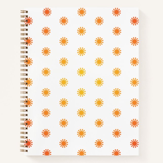 Ombre Sunburst Dot Notebook - L (Front)