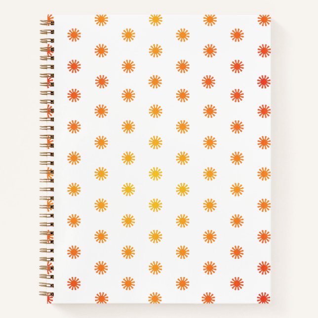 Ombre Sunburst Dot Notebook - M (Front)
