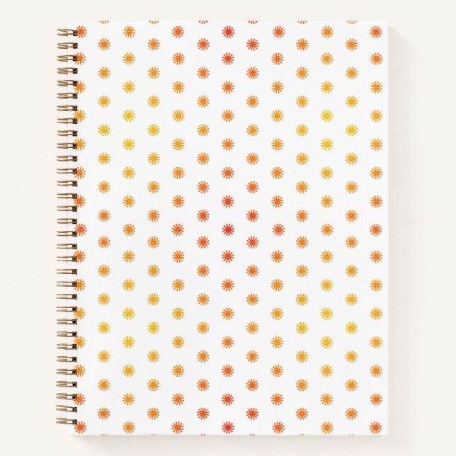 Ombre Sunburst Dot Notebook - S (Front)