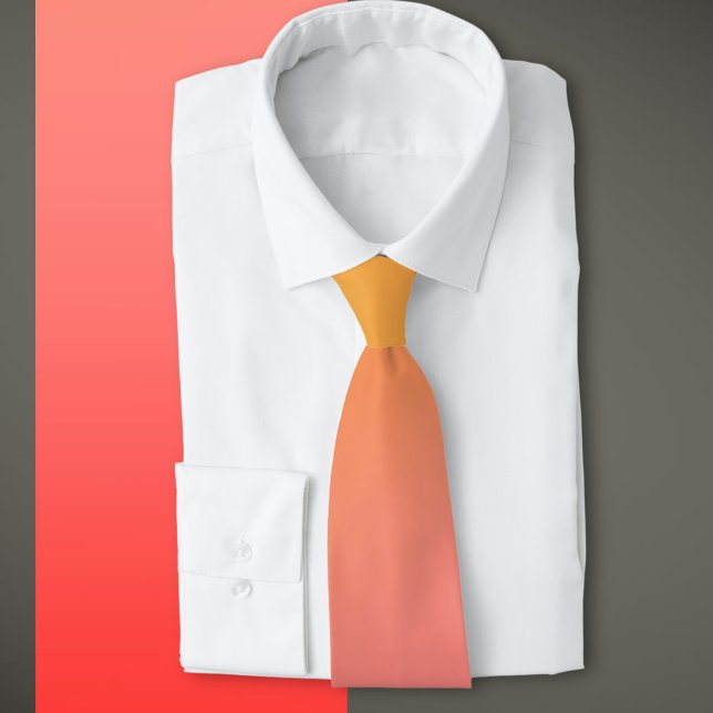 Ombré Sunset Tie (Sunset ombré warm red yellow)