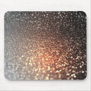 Ombre terracotta copper sparkle shiny glitter mouse pad