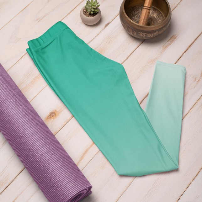 Ombre Trend Colour Jade Green - Pastel Leggings (Creator Uploaded)