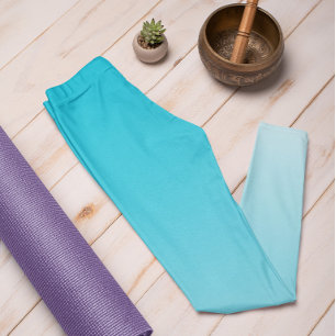 Ombre Trend Colour Vivid Cyan - Pastel Leggings