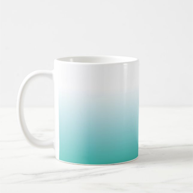 OMBRE TURQUOISE AQUA MUG (Left)