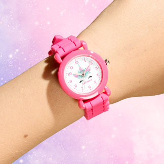 Ombre Unicorn Personalised Custom Kid's Watch