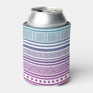 Ombre Vintage Aztec Tribal Andes Pattern Can Cooler