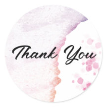 Ombré Watercolor Classic Round Stickers