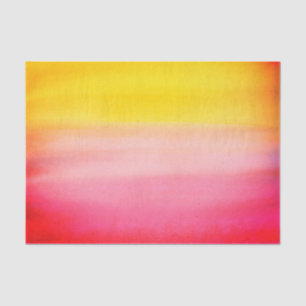 Ombre Watercolor Custom Pink & Yellow Tissue Tissue Paper