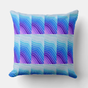 Ombre Watercolor Lines Pattern Pop Art Colourful Cushion