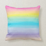 Ombre Watercolor Rainbow Throw Pillow / Pink<br><div class="desc">Ombre Watercolor Rainbow Throw Pillow / Pink</div>