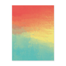 Ombre Watercolor Texture - Teal, Yellow, Coral