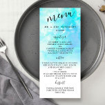 Ombre Watercolor Wedding Menu Cards - Blue<br><div class="desc">Celebrate in style with these trendy wedding menu cards. This design is easy to personalise with your special event wording and your guests will be thrilled when they receive these fabulous menus.</div>