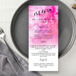 Ombre Watercolor Wedding Menu Cards - Pink<br><div class="desc">Celebrate in style with these trendy wedding menu cards. This design is easy to personalise with your special event wording and your guests will be thrilled when they receive these fabulous menus.</div>