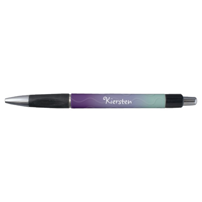 Ombré Waves - Teal & Purple (Dark) (Front)