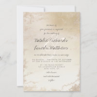 Ombre Yellow Gold Frosted Foil Elegant Wedding
