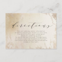 Ombre Yellow Gold Frosted Foil Wedding Directions