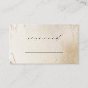 Ombre Yellow Gold Frosted Reserved Seating Wedding Place Card