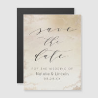 Ombre Yellow Gold Frosted Wedding Save the Date