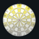 Ombre Yellow Grey And White Dartboard<br><div class="desc">Ombre Yellow Grey And White Dart Board</div>