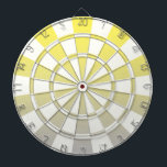 Ombre Yellow Grey And White Dartboard<br><div class="desc">Ombre Yellow Grey And White Dart Board</div>
