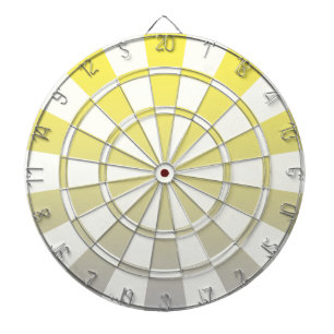 Ombre Yellow Grey And White Dartboard