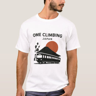 OME Climbing – Japanese Mountain Sunrise & Train S T-Shirt