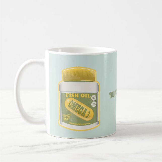 Omega 3 fish oil coffee mug (Left)