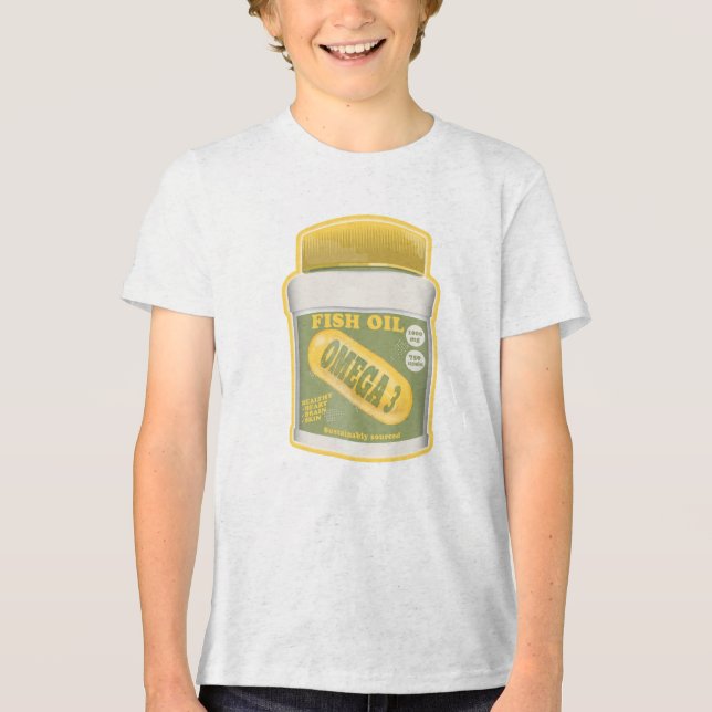 Omega 3 fish oil Tri-Blend shirt (Front)