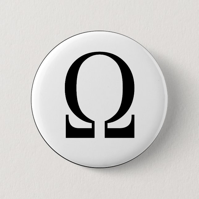 Omega 6 Cm Round Badge (Front)