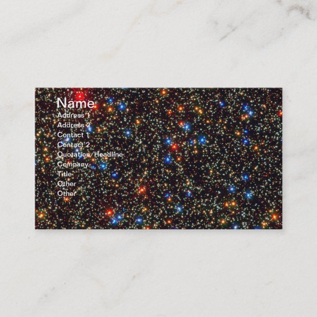 Omega Centauri giant star cluster Business Card (Front)