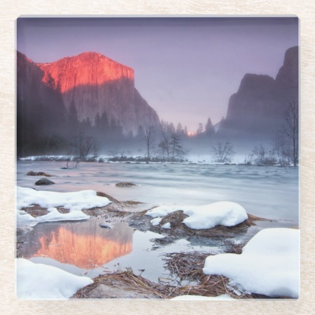 Omega Red Glass Coaster (Front)