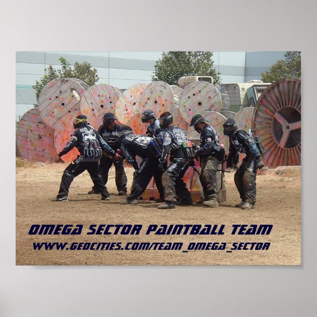 OMEGA SECTOR PAINTBALL TEAM POSTER (Front)