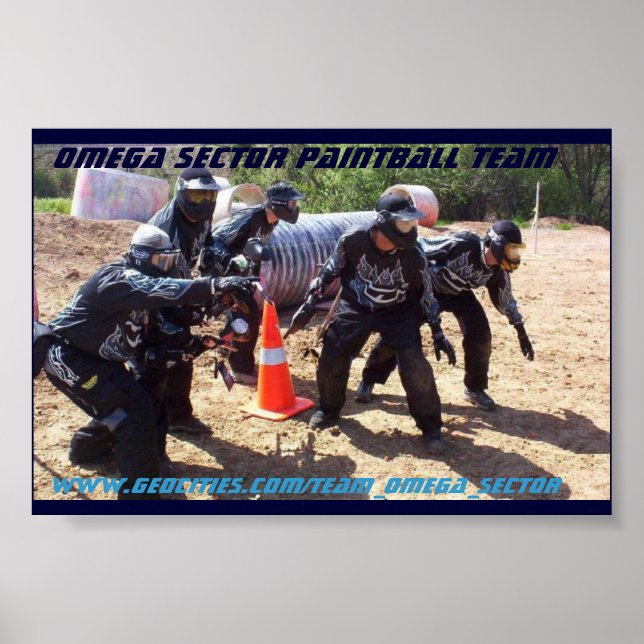 Omega Sector Paintball Team Poster (Front)