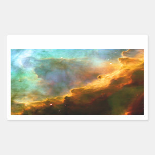 Omega / Swan Nebula (Hubble Telescope) Rectangular Sticker