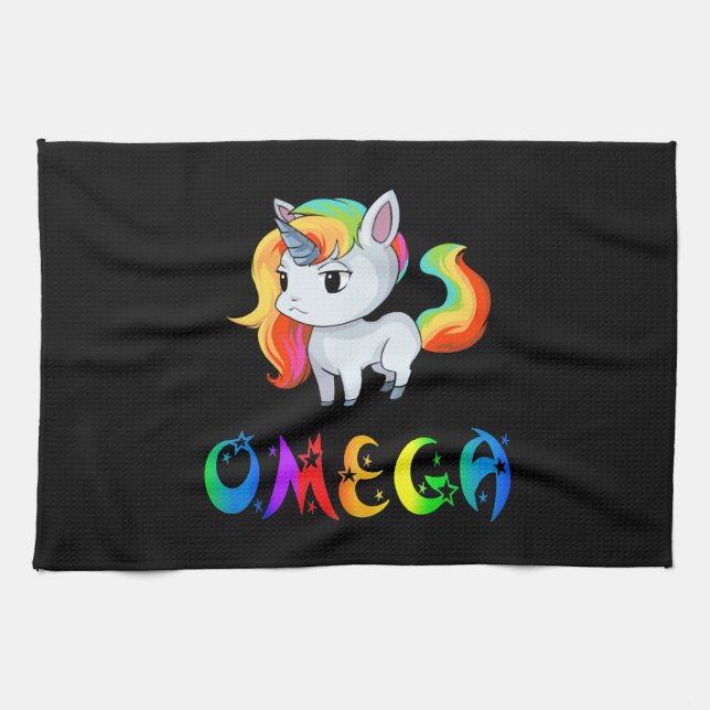 Omega Unicorn Tea Towel (Horizontal)