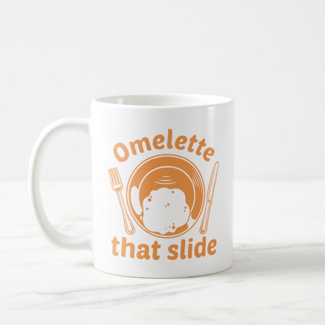 Omelette That Slide Coffee Mug (Left)