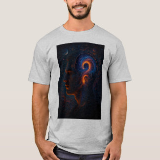 Omg Abstract Red Human Head Art T-Shirt – premium