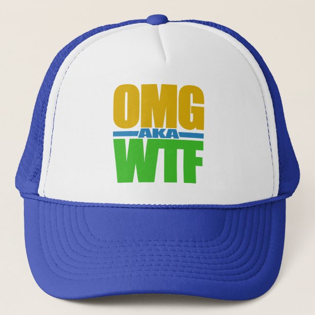 OMG aka WTF hat - choose colour (Front)