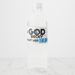 OMG Becky! Look at her BUMP Blue 90's Hip Hop Water Bottle Label