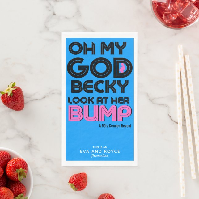 OMG Becky-Look at her BUMP|Hip Hop Baby Shower Napkin (Insitu)