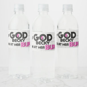 OMG Becky! Look at her BUMP Pink 90's Hip Hop Water Bottle Label