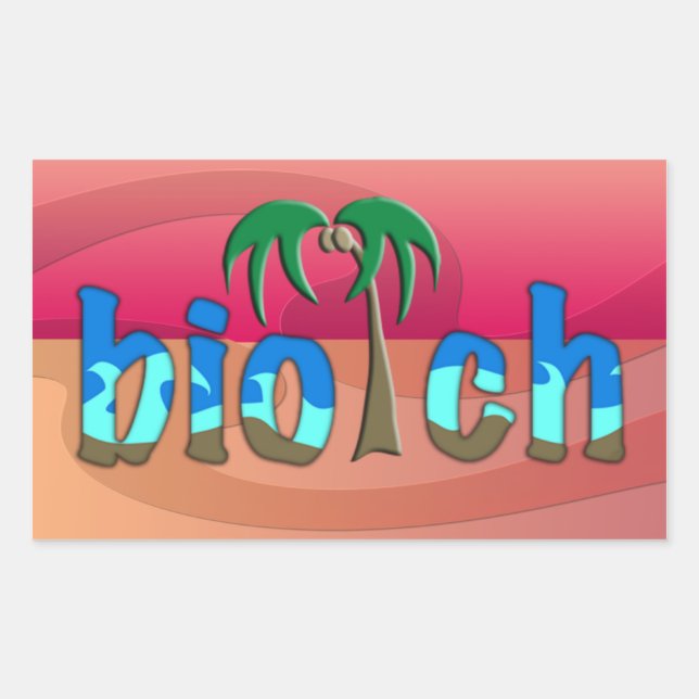 OMG! biotch Rectangular Sticker (Front)