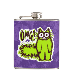 OMG CAT HIP FLASK
