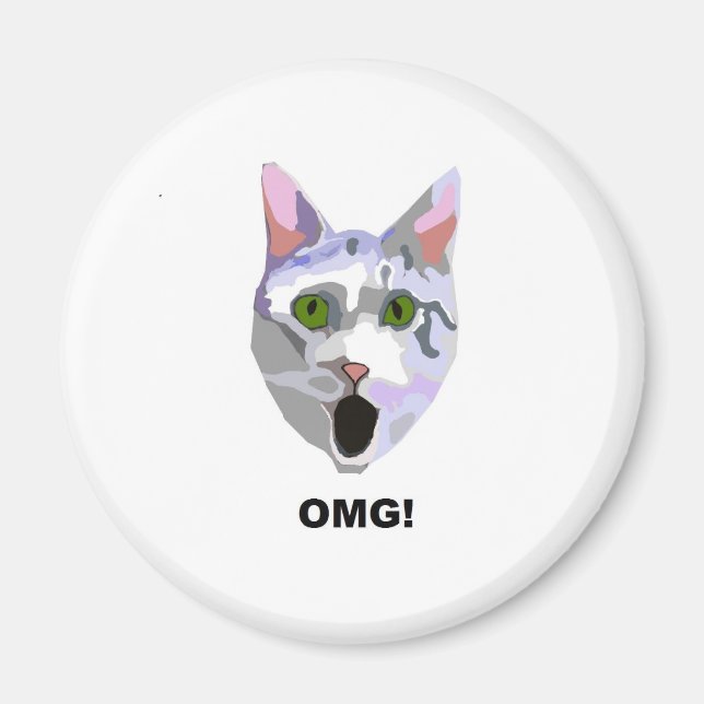 OMG! CAT 'what has he seen?' Magnet (Front)