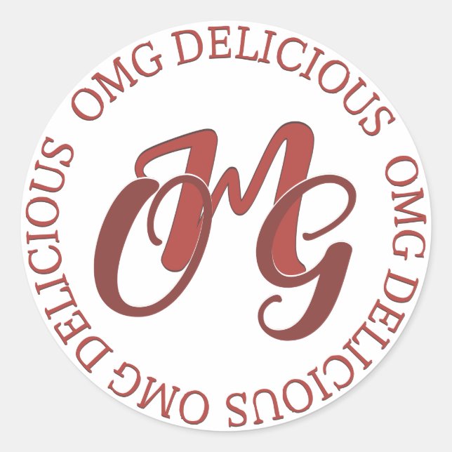 OMG DELICIOUS Generic Food Product Label           (Front)