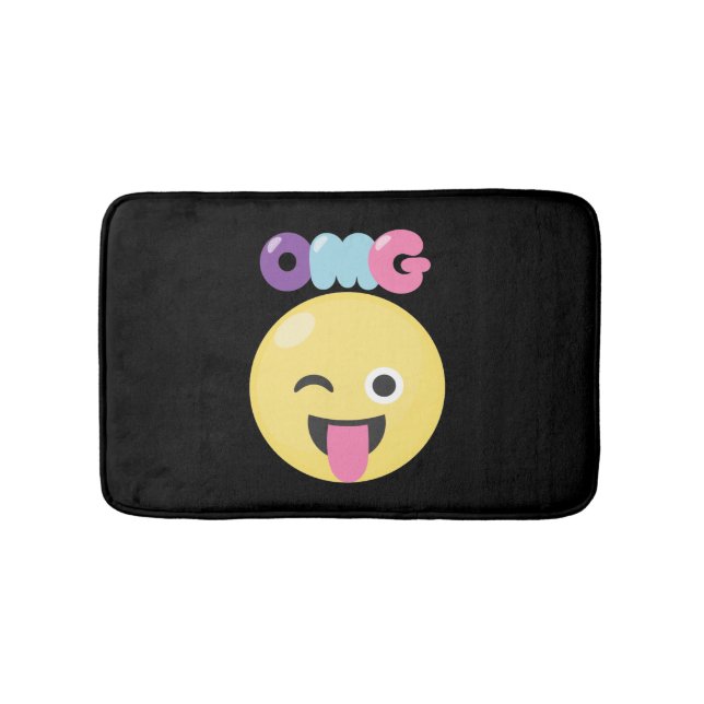 OMG Emoji Bath Mat (Front)