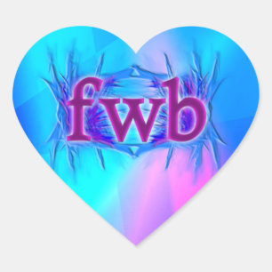 OMG! fwb Heart Sticker