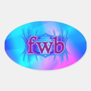 OMG! fwb Oval Sticker