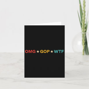 Omg Gop Wtf Vintage Design  Card